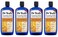 Dr Teal's Foaming Bath 4-Pack (136 fl oz Total), Glow &amp; Radiance with Vitamin C and Citrus Essential Oils