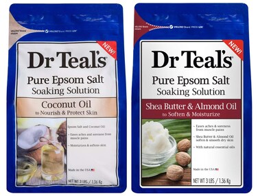 Dr Teal's Epsom Salt Bath Combo Pack (6 lbs Total), Nourish and Protect with Coconut Oil, and Soften &amp; Moisturize with Shea Butter &amp; Almond Oil