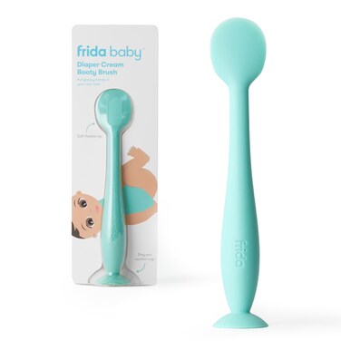 Frida Baby Diaper Cream Spatula, 100% Silicone Butt Spatula for Baby, Diaper Cream Applicator for Easy + Clean Use of Butt Paste &amp; Diaper Rash Cream, BPA- Free, Teal