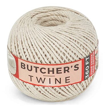 SteadMax 360 ft Butchers Twine String for Cooking, Wrapping, Unbleached 100% Natural Cotton Kitchen for Trussing Turkey &amp; Roasting, DIY Crafting, Durable Tying, Easy Dispensing (1 Pack)