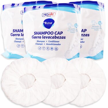 MedVance No Rinse Shampoo Cap   Rinse Free Shower Cap that Shampoos &amp; Conditions   PH Balanced &amp; Hypoallergenic Waterless Hair Wash   3 Pack