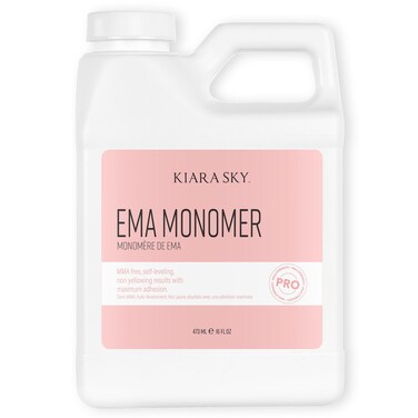 Kiara Sky EMA Monomer - Professional Acrylic Nail Liquid, 16 Fl Oz