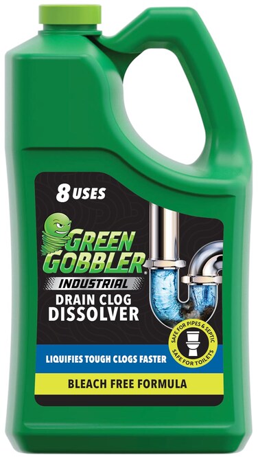 Green Gobbler Industrial Strength Grease and Hair Drain Clog Remover   Drain Cleaner Gel   Safe for Pipes, Toilets, Sinks, Tubs, Drains &amp;amp; Septic Systems   1 Gallon