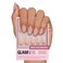 Glamnetic Press On Nails - Goal Digger   Glossy, Semi-Transparent, Short Round Nails, Reusable   12 Sizes - 30 Nail Kit with Glue