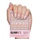 Glamnetic Press On Nails - La Perle   Squoval White Nails with French Tips, Reusable Stick On Fake Nails with Glue   Salon Quality   15 Sizes - 30 Nail Kit