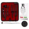 ASA TECHMED Premium 7 Piece Tactical Black Diagnostic Kit - Taylor Hammer, Measuring Tape, Tuning Forks, Bandage Scissors, Pupil Gauge Penlight, Snellen Eye Chart (Black)