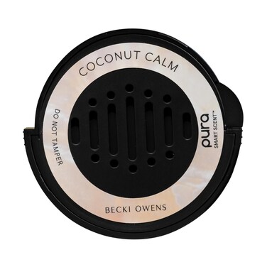 Pura and Becki Owens - Car Scent Refill for Pura Car Diffusers - Premium Fragrance for Smart Diffuser - Long Lasting, up to 30 Days of Scent - Coconut Calm