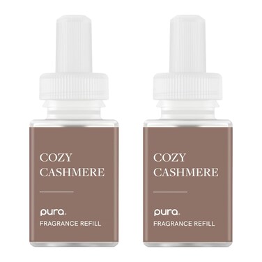 Pura Refill - Smart Home Air Diffuser Fragrance Refill - Up to 120-Hours of Premium Fragrance per Refill - Clean Diffuser Fragrance for Home &amp; Office - 2 Pack, Cozy Cashmere