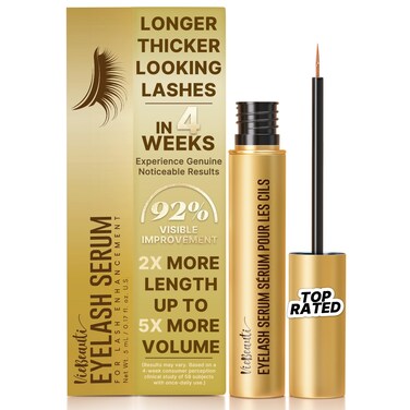 Eyelash Serum for Lash Growth for Women: Natural Lash Serum for Longer Fuller Healthier Lashes - Vegan &amp;amp; Cruelty-Free Eyelash Enhancer for Sensitive Eyes 5mL 0.17 Fl Oz 5-Month Supply