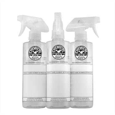 Chemical Guys ACC137 Secondary Container Dilution Bottle with Natural Sprayer, 3 Pack, 16 oz , White