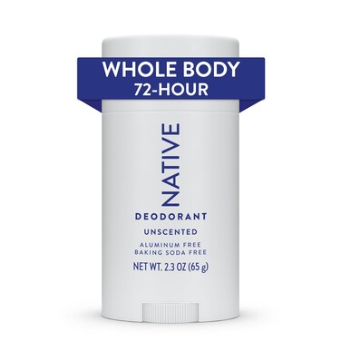 Native Whole Body Deodorant Stick Contains Naturally Derived Ingredients, Deodorant for Men and Women   72 Hour Odor Protection, Aluminum Free with Coconut Oil and Shea Butter   Unscented