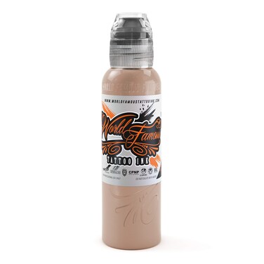 World Famous Flesh Tattoo Ink, Vegan and Professional Ink, Made in USA, OLEG Medium Skin Flesh, 1 oz