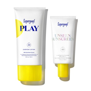 Supergoop! Most Loved Kit - Includes PLAY Everyday Lotion (5.5 oz) + Unseen Sunscreen (1.7 oz) - Broad Spectrum Sunscreen for Sensitive Skin - Clean Ingredients - Great for Active Days
