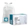 Plasticplace Custom Fit Trash Bags, Compatible with simplehuman Code Q (50 Count) White Drawstring Garbage Liners 13-17 Gallon/ 40-65 Liter 25" x 32.5