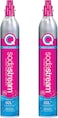 SodaStream CO2 Gas Refill Pack - 2 Cylinders, Pink CQC System - Use box to return your empty cylinders and earn an Amazon.com Gift Card - Compatible with Terra, ART, E-Terra, Aqua Fizz and others