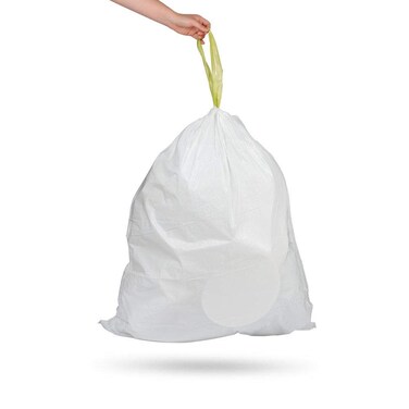 NINESTARS NSTB-21-45 Trash Bags, Large, White (Packaging May Vary)