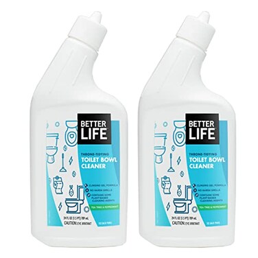 Better Life Natural Toilet Bowl Cleaner, Tea Tree &amp; Peppermint Scent, 24 Fl Oz (Pack of 2)