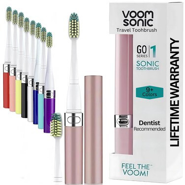 Voom Sonic Go 1 Series Travel Electric Toothbrush, Travel Toothbrush (Dentist Recommended) - Battery Operated Toothbrush for Adults &amp; Kids, Sonic Toothbrush, Portable w/ 2 Minute Timer