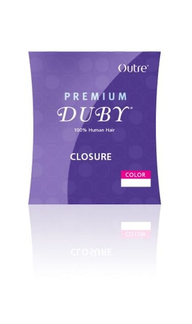 Outre Duby Closures Silky Straight Style Human Hair Pieces - HH DUBY CLOSURE (C1B/30)