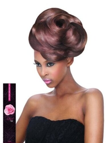 Outre Velvet Virgin Human Hair Weave REMI ROSE YAKI (10 INCH, 2 - DARK BROWN)
