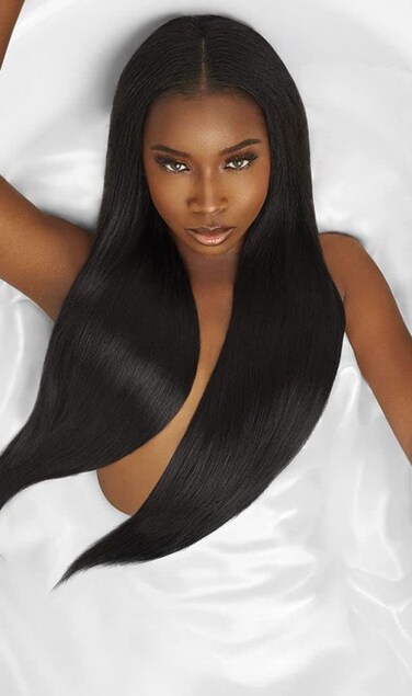 Outre Mylk 100% Remi Human Hair Weave 10-18 Inch (16", 1B-Off Black)
