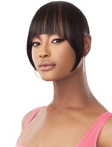 Outre Premium Synthetic Pretty Quick Clip on Bang - CRESCENT CHINA BANG (1B)