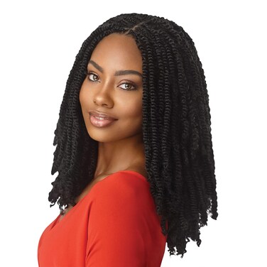 Outre X-Pression Synthetic Braid - 3X SPRINGY AFRO TWIST 24 (Color:1B Off Black, Pack of 4)