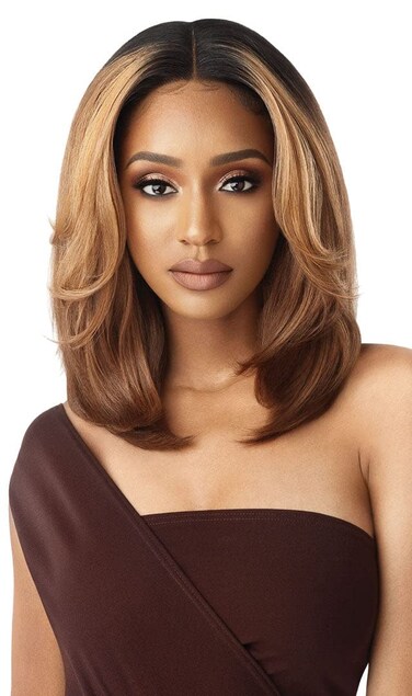 Outre Neesha Soft &amp; Natural Synthetic Swiss Lace Front Wig NEESHA 201 (DRFFHNBRN)