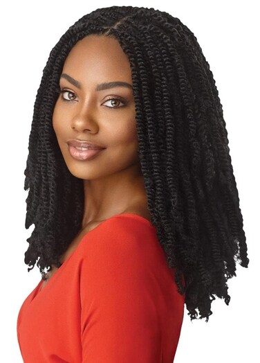 Outre X-Pression Twisted Up Yaki Curly Style Synthetic Hair Braid - SPRINGY AFRO TWIST 12 Inch 2X (2T1B/350)