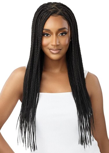 Outre 13x4 Hand Tied Lace Frontal Wig - KNOTLESS TRIANGLE PART BRAIDS 26" (2T/3027)
