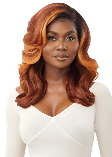 Outre Lace Front Wig Sleeklay Part Deep-C Lace Part ANTALIA (DR CHOCOLATE SWIRL)