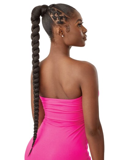 Outre Pretty Quick - Wrap Pony - Natural Braided Ponytail 32" (OFF BLACK 1B)