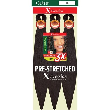 Outre Synthetic Pre Stretched ULTRA BRAID - XPRESSION 3X 32" (Color:2 Dark Brown, Pack of 2)