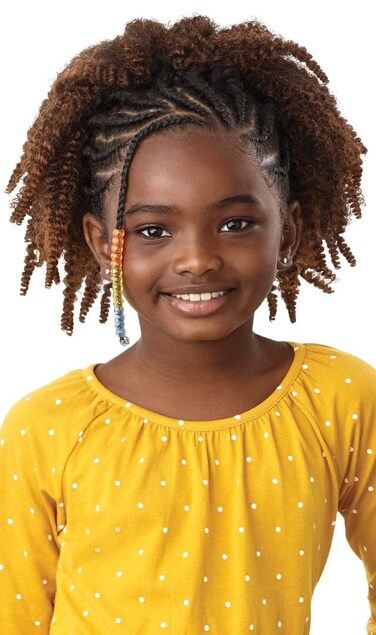 Outre X-Pression Synthetic LiL 3X Looks Crochet Braid - SPRINGY AFRO TWIST 10" (Color:1B Off Black)