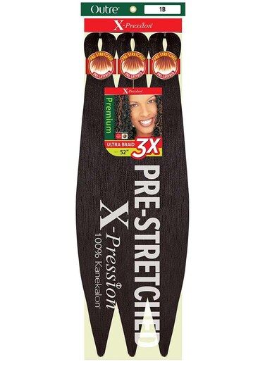 [5 PACK DEAL] Outre X-Pression Braid-Pre Stretched Braid 52" 3X 5 Packs (1B)
