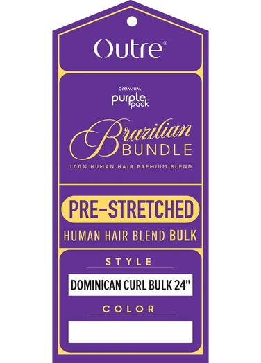 Outre Purple Pack Brazilian - Prestretched Dominican Curl Bulk 24" (30)
