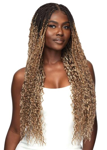 Outre - 13X4 Lace Frontal Wig - Boho Box Braid 30" (JET BLACK 1)