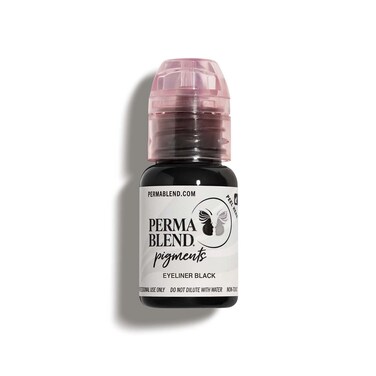 Perma Blend Permanent Makeup for Eyeliner, Used For all Permanent Makeup Procedures, Professional Cosmetic Pigment - Eyeliner Black, 0.5 oz
