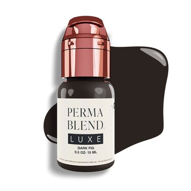 Perma Blend Luxe - Dark Fig - Vegan Lip Tattoo Ink - Cool Medium Brown Microblading Pigment with High Opacity - for Lip Blush &amp; Permanent Makeup - Cruelty-Free (0.5 oz)
