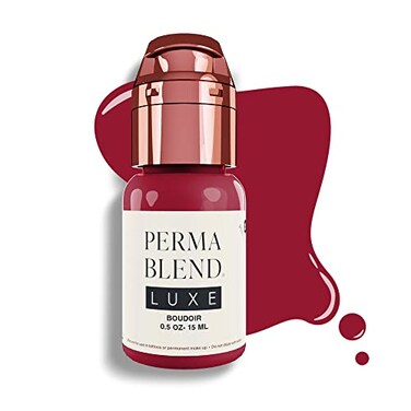 Perma Blend Luxe - Boudoir - Vegan Lip Tattoo Ink - Fuchsia Microblading Pigment - Cool Base with Pink-Red Hue Undercurrent - for Lip Blush &amp; Permanent Makeup - Cruelty-Free (0.5 oz)