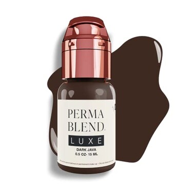 Perma Blend Luxe - Dark Java - Vegan Lip Tattoo Ink - Warm Brown Microblading Pigment with Medium-High Opacity - for Lip Blush &amp; Permanent Makeup - Cruelty-Free (0.5 oz)