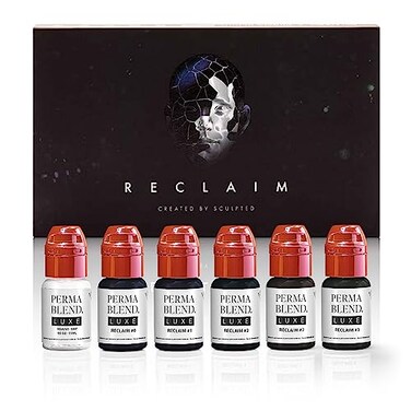 Perma Blend Luxe - Stevey G. Reclaim Set - Scalp Micro-Pigmentation Set - Permanent Tattoo Ink Kit for Hairlines - Vegan &amp; Cruelty-Free - 6 Count (0.5 fl oz Each)