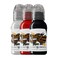 World Famous Trash Polka Mini Tattoo Ink Pigment Set of 3, Vegan, Professional Supplies, 1oz Bottles, Paul Rogers Red, Blackout, Portrait White