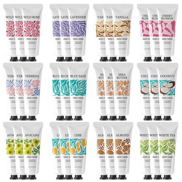 BODY &amp; EARTH # LOVE 36 Pack Hand Cream for Women Gifts Moisturizing Hand Lotion Cream For Dry Hands Bulk Mini Hand Lotion Gift Sets For Mother's Day Valentine's Day Christmas