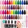 Beetles Gel Nail Polish 25 Colors Gel Polish Set Nude Pink Red Blue Gel Polish Chic Outfits Collection with 3Pcs Base Top Coat Gel Manicure Kit Salon DIY Home Valentine's Day Gift for Women