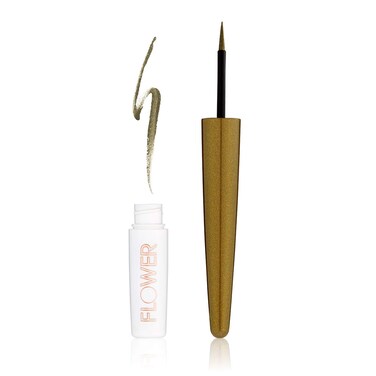 FLOWER BEAUTY Liquid Kajal Blendable Eyeliner   EYE Liner meets Eyeshadow   Rich, Intense Color   Straight Line or Smolder Blend   Jaded