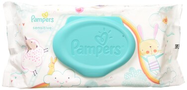 Pampers Sensitive Wipes Travel Pack 56 Count (Pack of 3)
