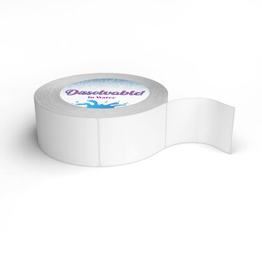 Blank White 1 X 2 Dissolvable Food Labels - Washes Off Qucikly No Residue - for Food Prepe and Rotation, Canning and More! Made in The USA (1 Pack)