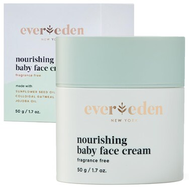 Evereden Nourishing Baby Face Cream 1.7 oz.   Non-Toxic and Fragrance-Free Baby Face Lotion   Rich, Non-Greasy Baby Moisturizing Cream   Baby Face Moisturizer with Clean Ingredients