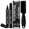 Striking Viking 2 Pack Beard Pencil Filler for Men with 4 Tips (Jet Black) - Fill, Shape &amp; Define with this Long-Lasting, Waterproof Beard Pen Kit Including Brush